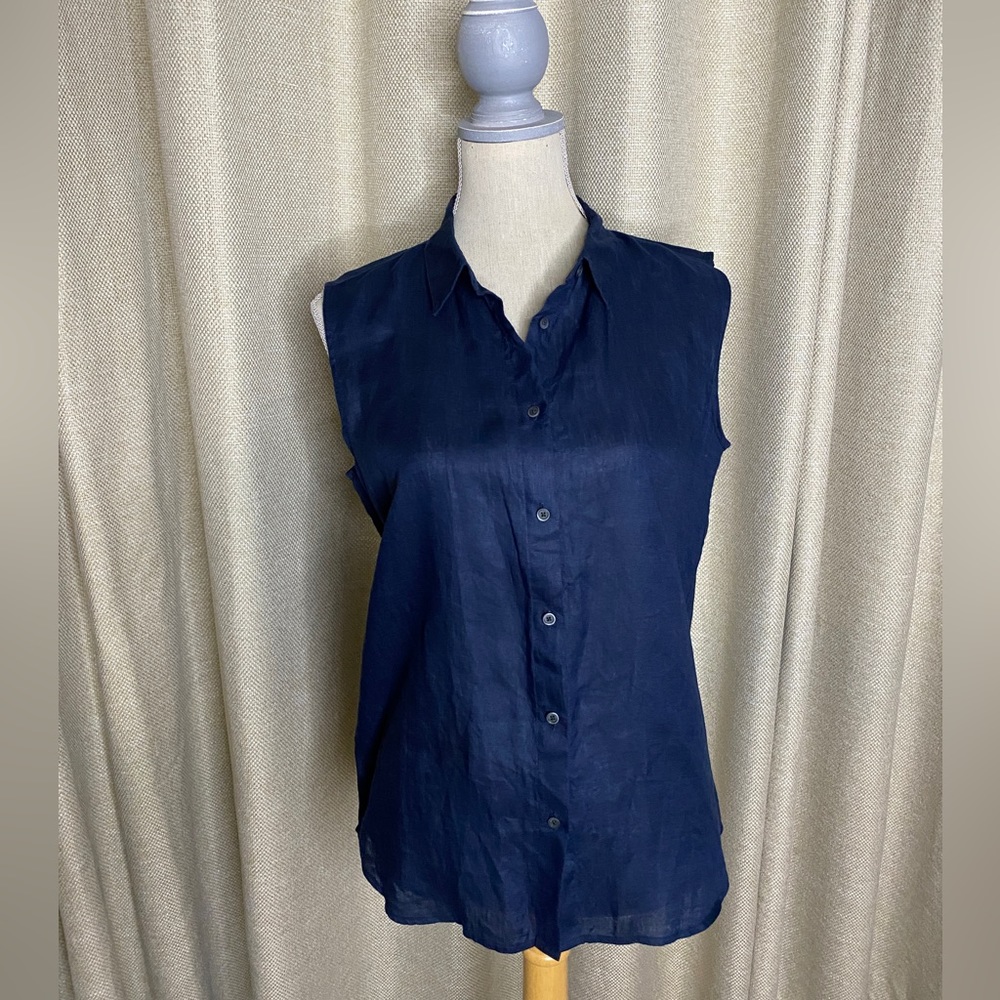 Uniqlo linen sleeveless shell. EUC Sz M